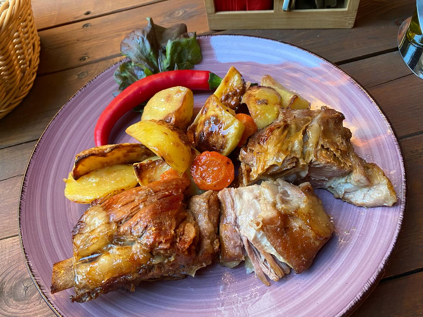 Lammbraten mit Röstkartoffeln